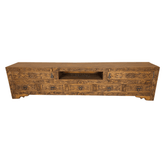 Indian Hand Carved Solid Wooden TV Unit 10